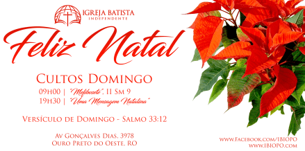 Feliz Natal - IBIOPO - 2017